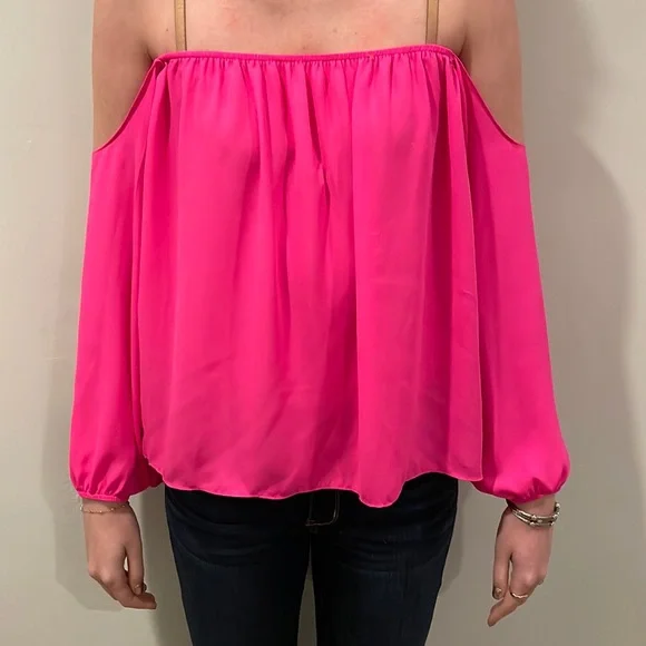 Pink necessary clothing off the shoulder top - Picture 3 of 6